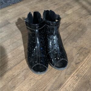 Jellypop Shiny Black Kids Boots